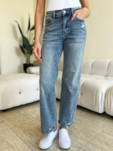 Judy Blue Mid-Rise Distressed Straight Jeans - Stylish & Comfortable Women's Denim